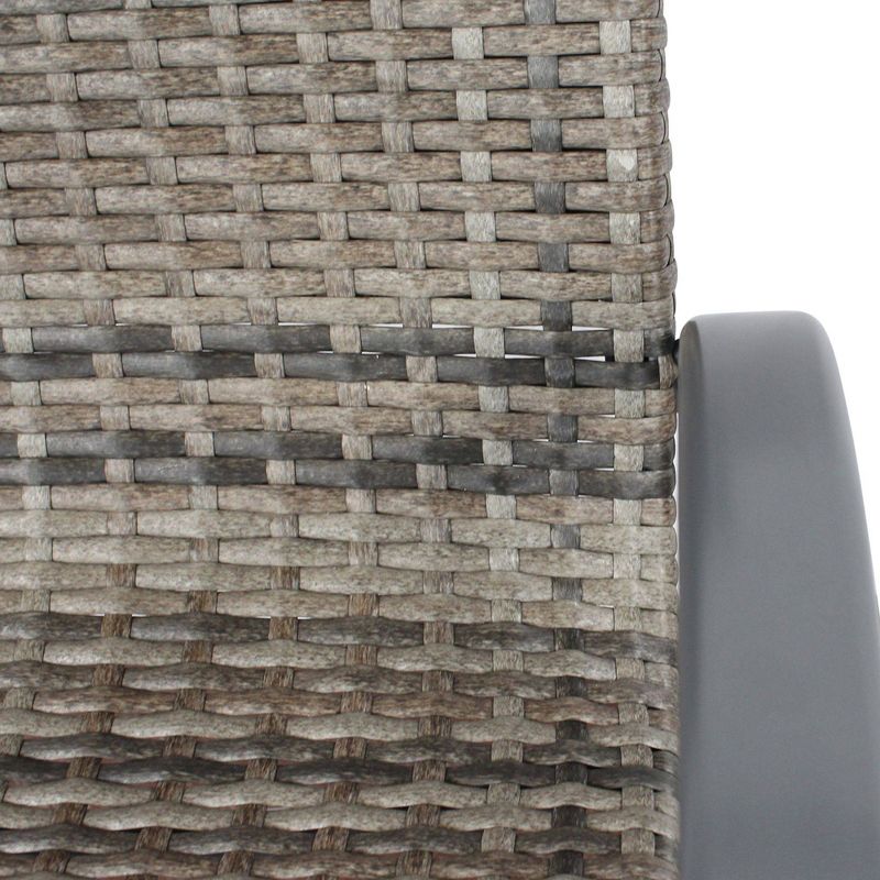 Santa Fe 5pc Wicker 48" Round Dining Set - Silver - Courtyard Casual