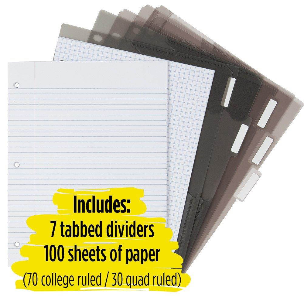 Five Star Flex Hybrid Notebinder, 1-1/2 Inch Binder, Notebook and Binder All-in-One, Red (72399)