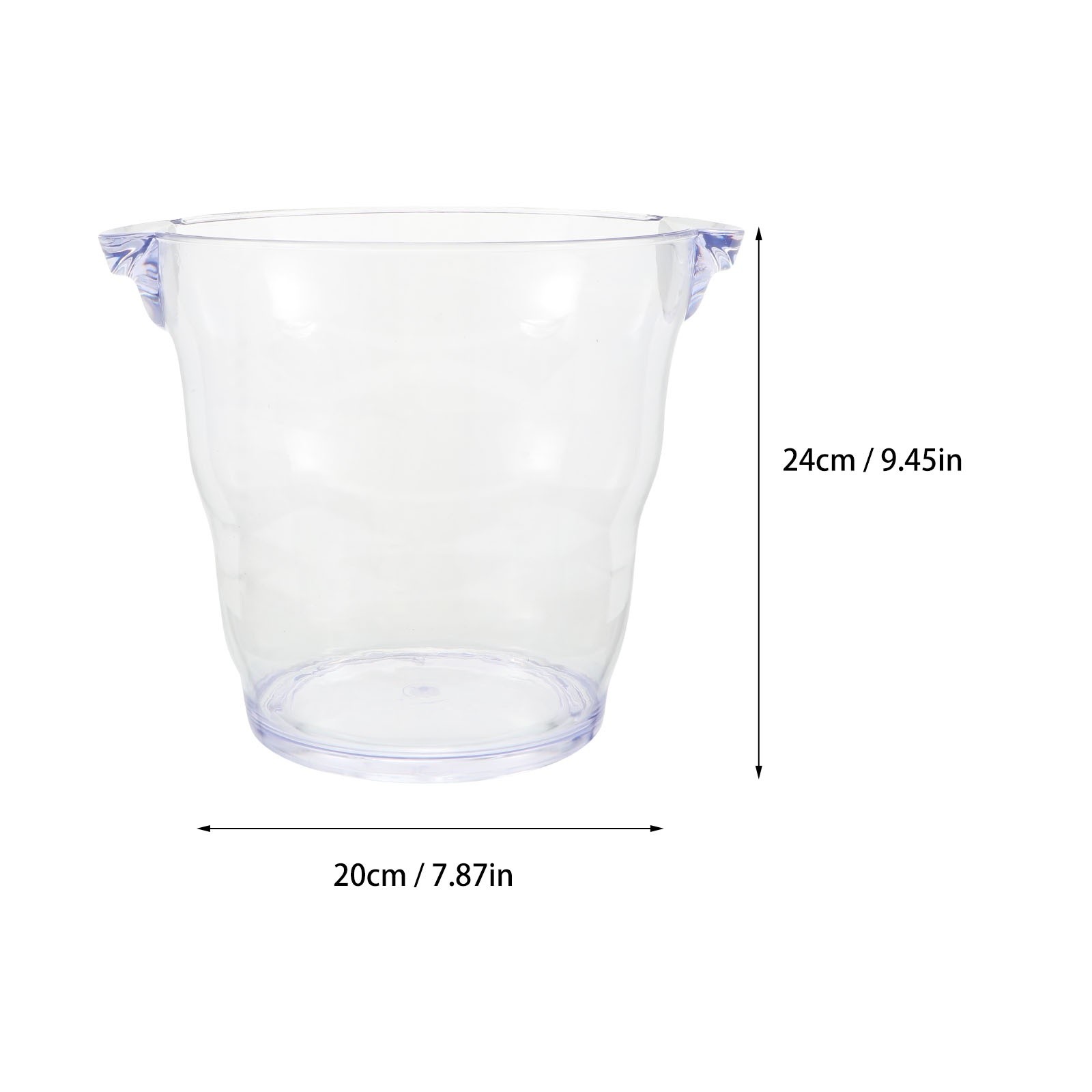 1pc Bar Ice Bucket Ice Bucket Ice Cooler Bucket Transparent Bucket for Party Banquet