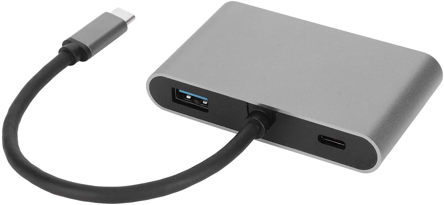 USB-C Multimedia 4K HDMI USB Charging Adapter for MacBook with Pass Thru Charging, Space Gray (K181-1041-SG4I)