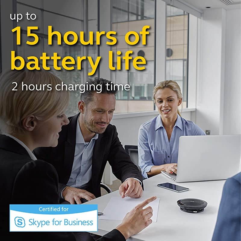 Speak 510 MS Wireless Bluetooth Speaker for Softphone and Mobile Phone &ndash; Link 370 USB Included &ndash; Easy Setup, Portable Speaker for Holding Meetings Anywhere with Outstanding Sound Quality