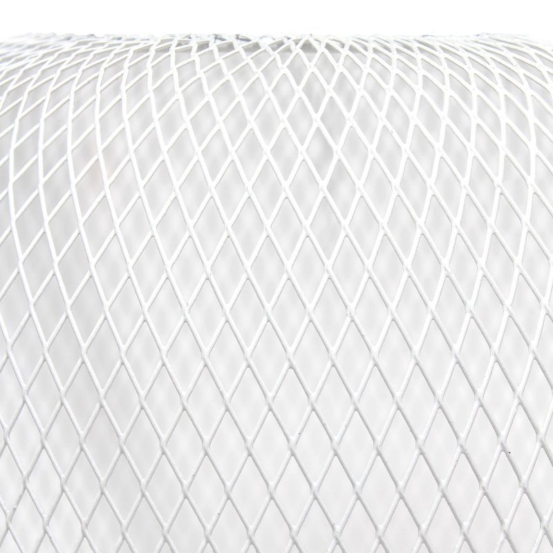 Metal Mesh Industrial Table Lamp White - Simple Designs
