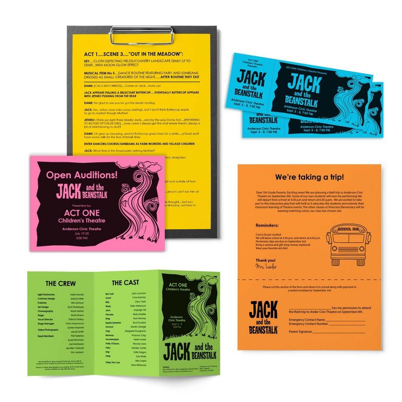 500 Sheets Printer Paper 8.5"x11" Cheerful - Astrobrights