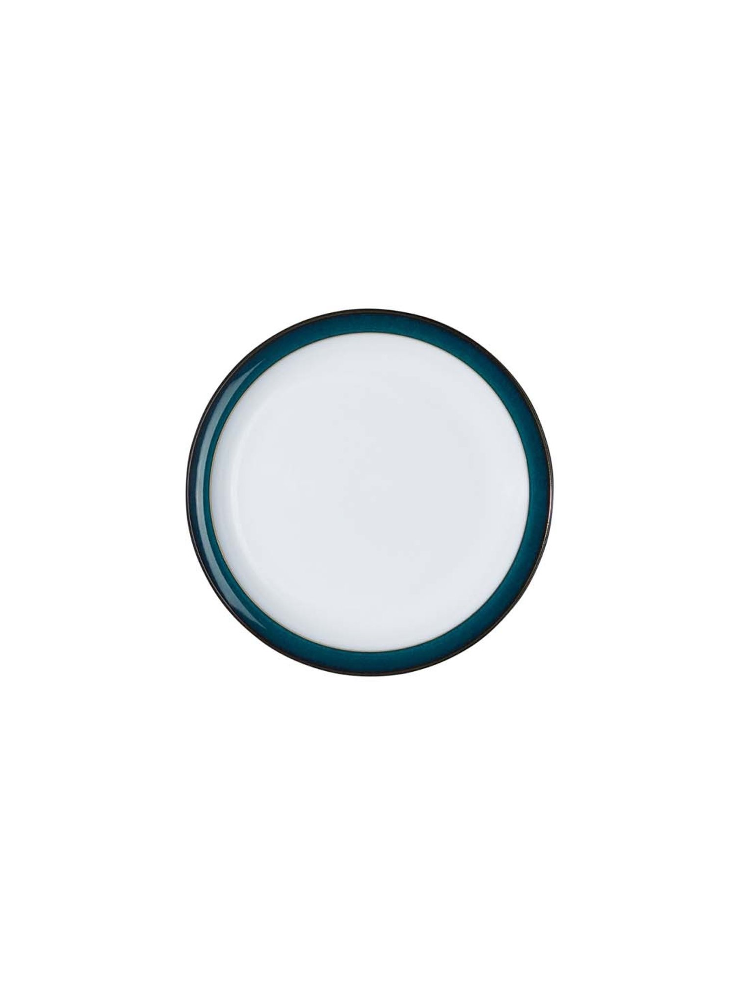 DENBY Greenwich White & Teal Blue Stoneware 17.5 cm Small Plate - Set of 1