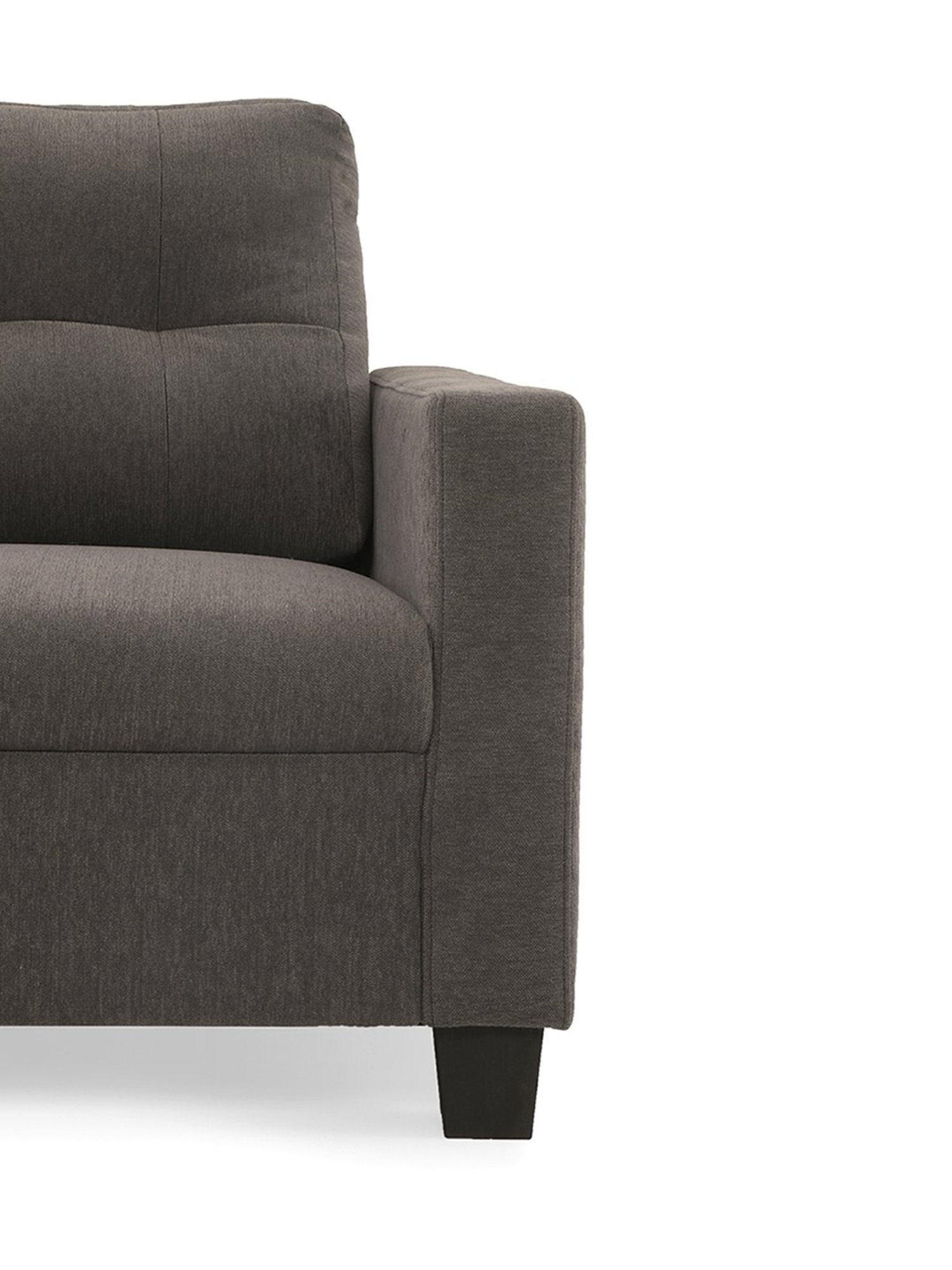 Duroflex Ease Grey Wood 1 Seater Sofa