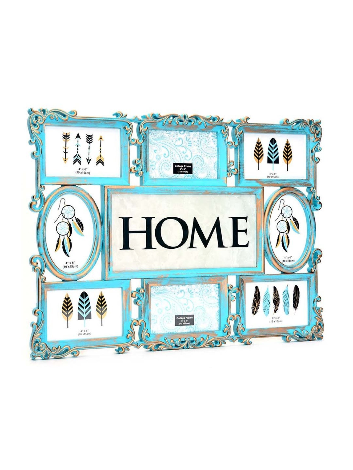 Art Street Gold Engineered Wood Swing Fashion Resin Vintage Photo Frame