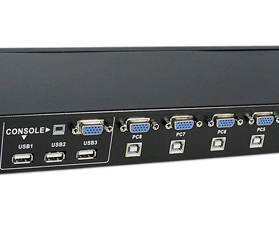 8 Ports USB 2.0 VGA External KVM Switch Box Manual Switcher Support for 1920x1440 VGA Splitter Adapter 1080P
