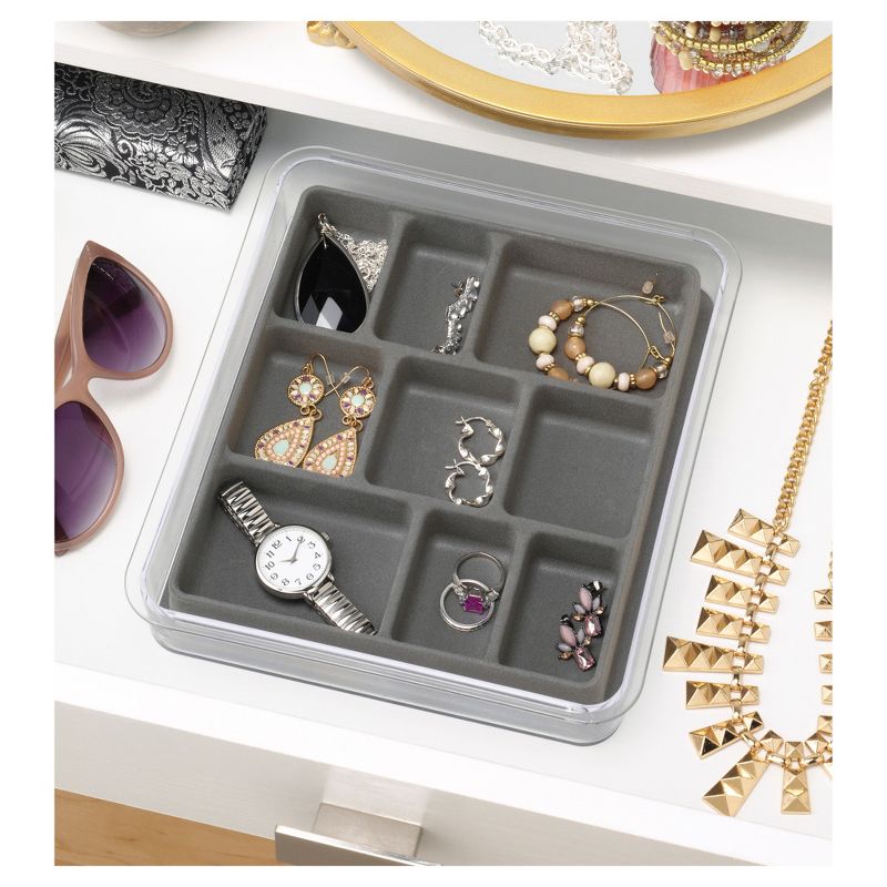 Jewelry Tray Gray Whitmor