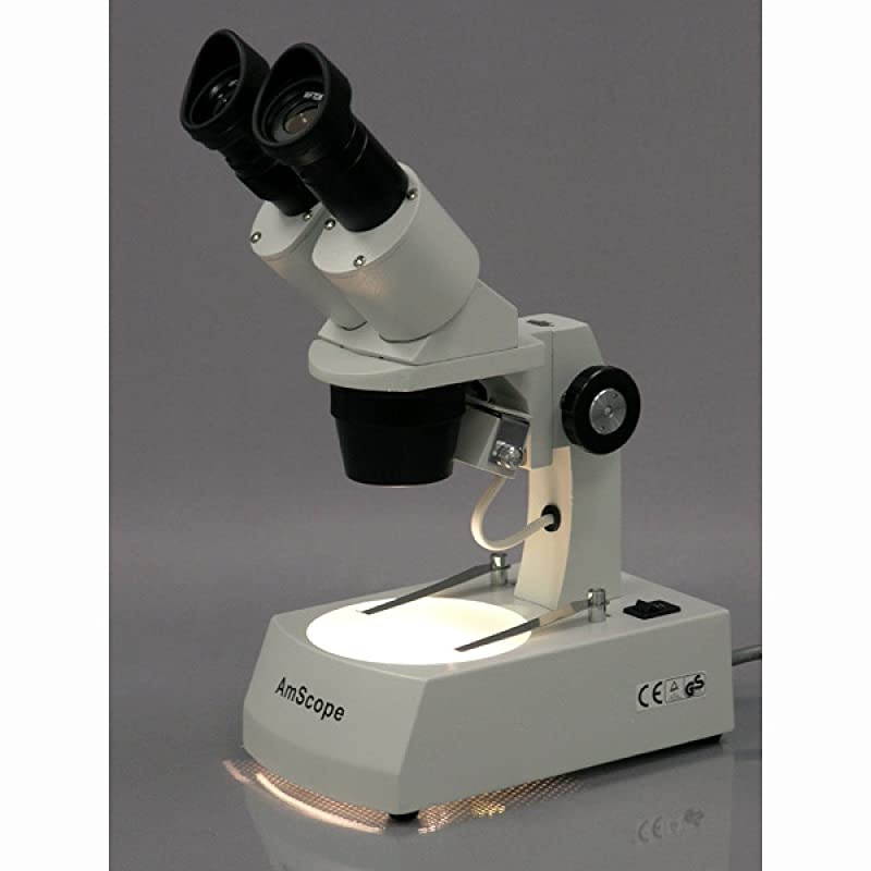 SE306RAZE2 Digital ForwardMounted Binocular Stereo Microscope WF10x and WF20x Eyepieces 20X40X80X Magnification 2X and 4X Objectives Upper and Lower Halogen Lighting Reversible BlackWhite Stage Plate