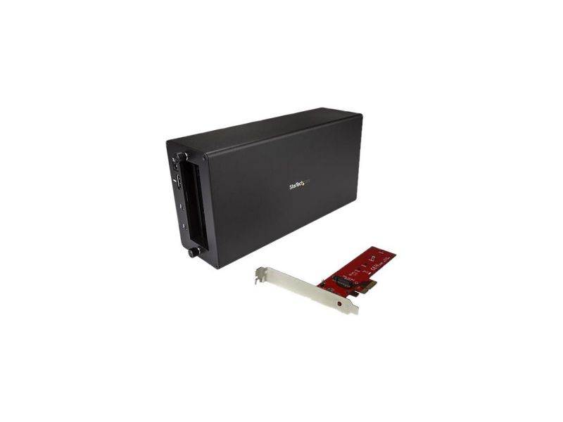 StarTech BNDTB4M2E1 Thunderbolt 3 to M.2 PCIe Adapter - External PCIe Enclosure / Chassis plus Card - with DisplayPort Monitor Port - PCIe SSD