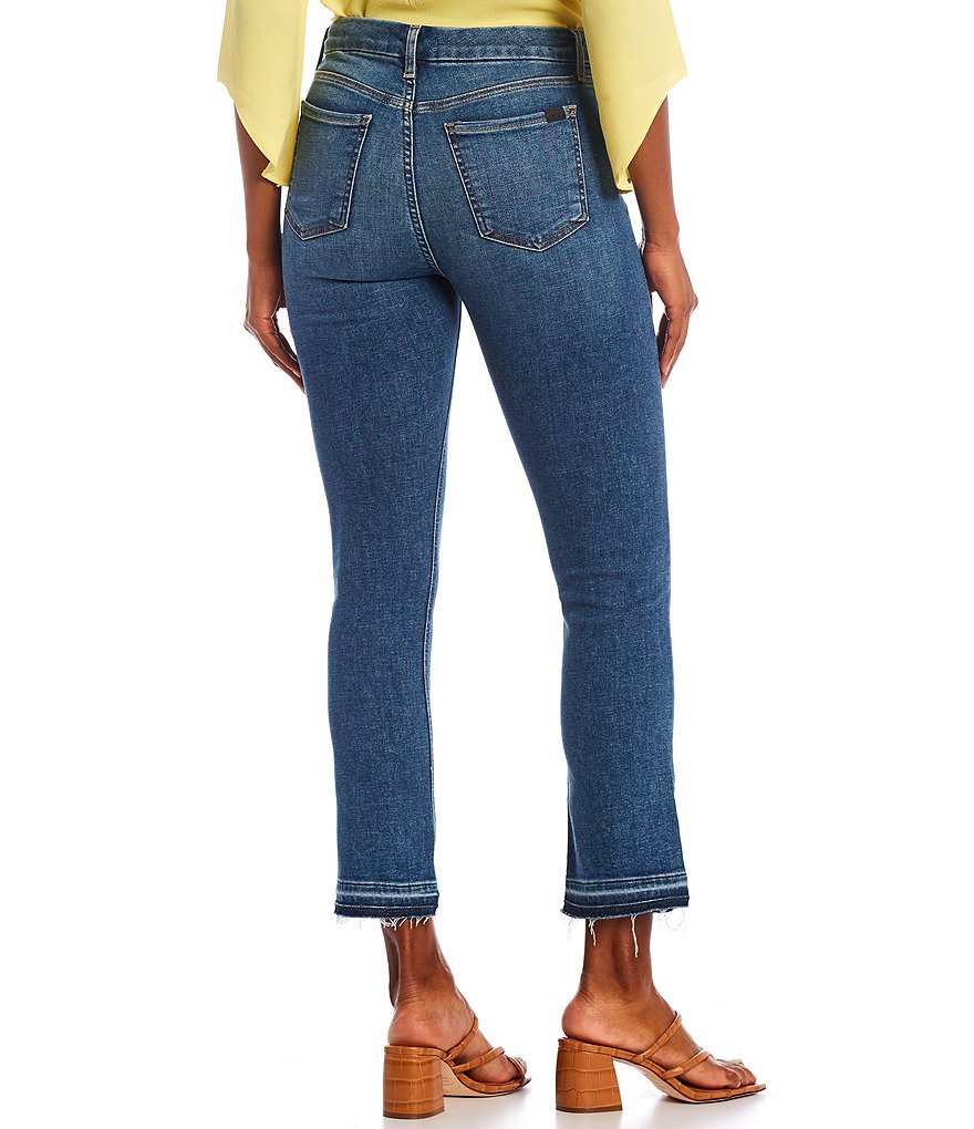 JEN7 by 7 for All Mankind Straight Leg Slit Released Hem Ankle Jeans