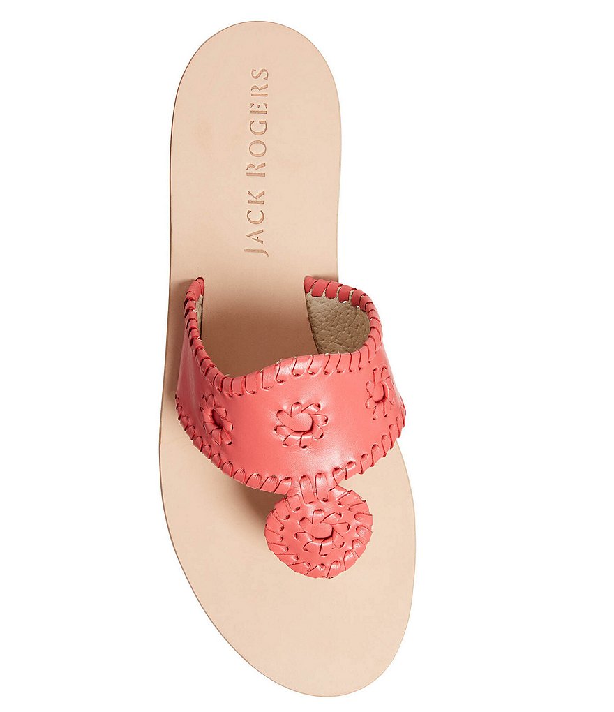 Jack Rogers Boating Jacks Leather Thong Sandals