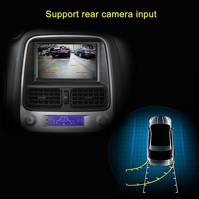 Double Din Car Stereo, 7 inch HD Touch Screen double din stereo MP5 Player in-Dash 2 Din with GPS Navigation WiFi AM/FM CD Play USB BT Multimedia Entertainment