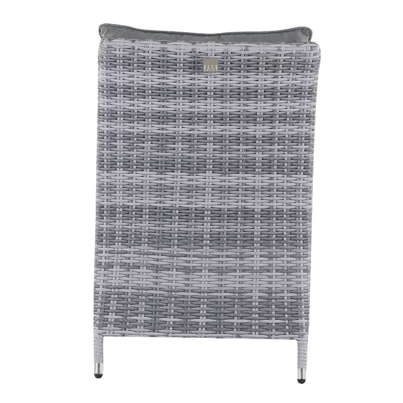 Vallauris 5pc Outdoor Patio Seating Set - Gray Wicker - Adore Decor