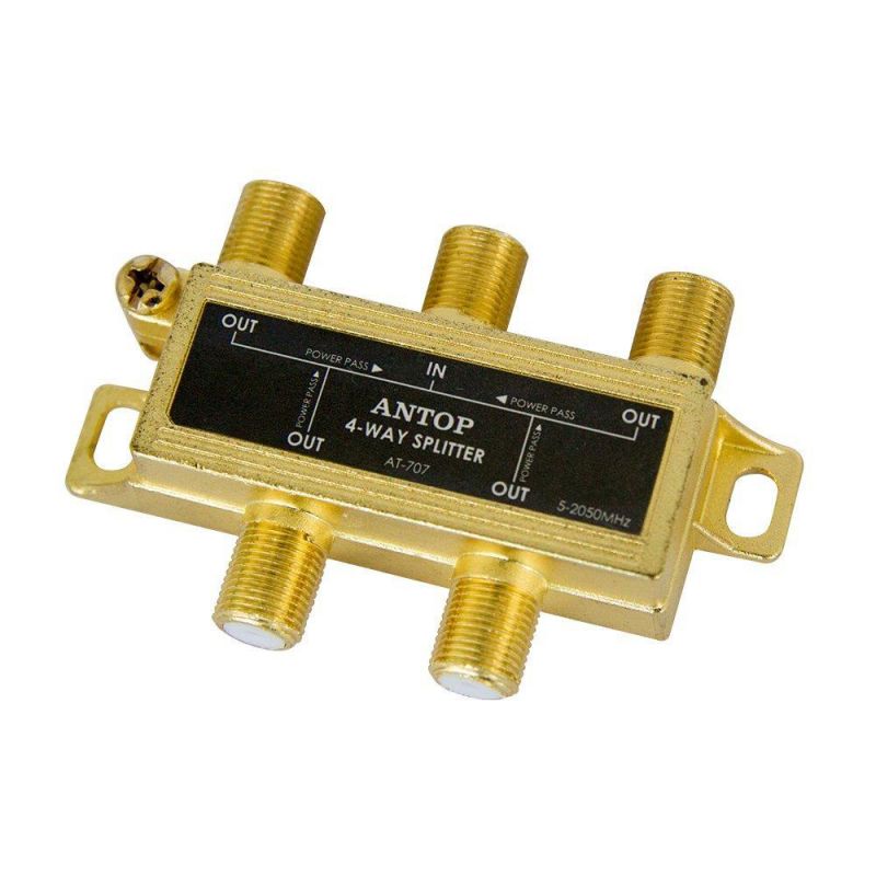 ANTOP Coaxial Cable Splitter Ultra Mini Distribution for Satellite TV Antenna Signals 2GHz- 5-2050MHz (AT-707)