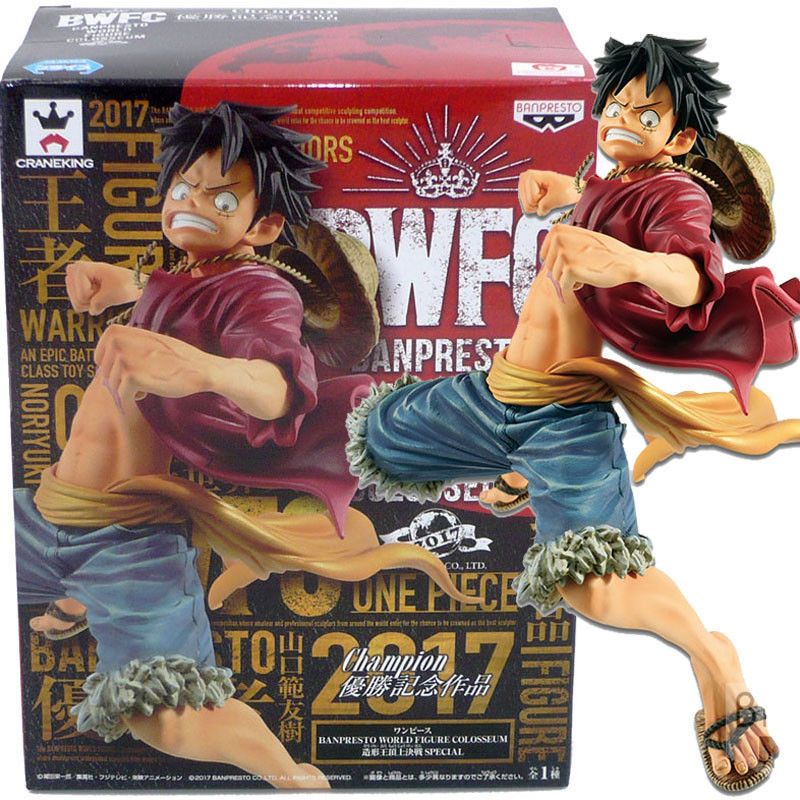 Banpresto World Figure Colosseum Champion One Piece Monkey D Luffy 6" Statue