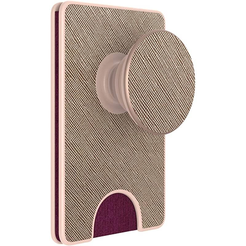 PopWallet+ Swappable and Repositionable Wallet Rose Gold Saffiano