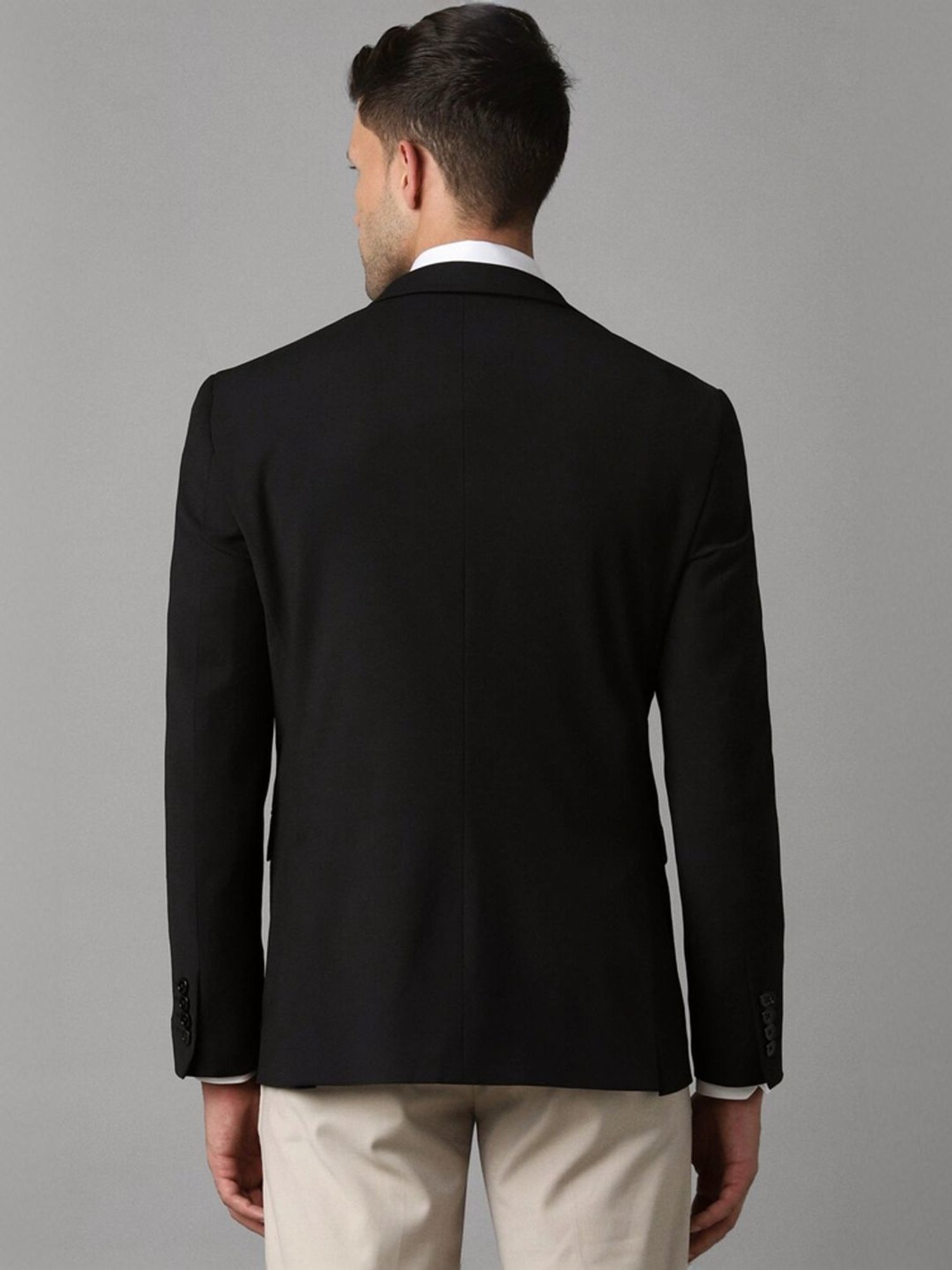 Louis Philippe Black Slim Fit Blazer