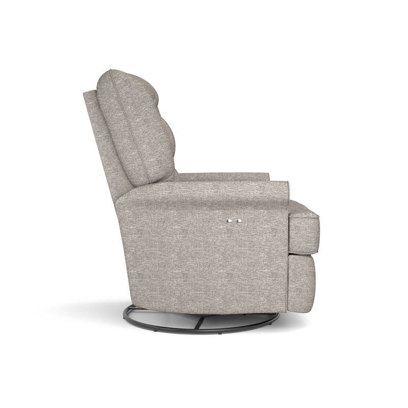 Best Chairs Inc. Carissa Power Swivel Glider Recliner - Stone