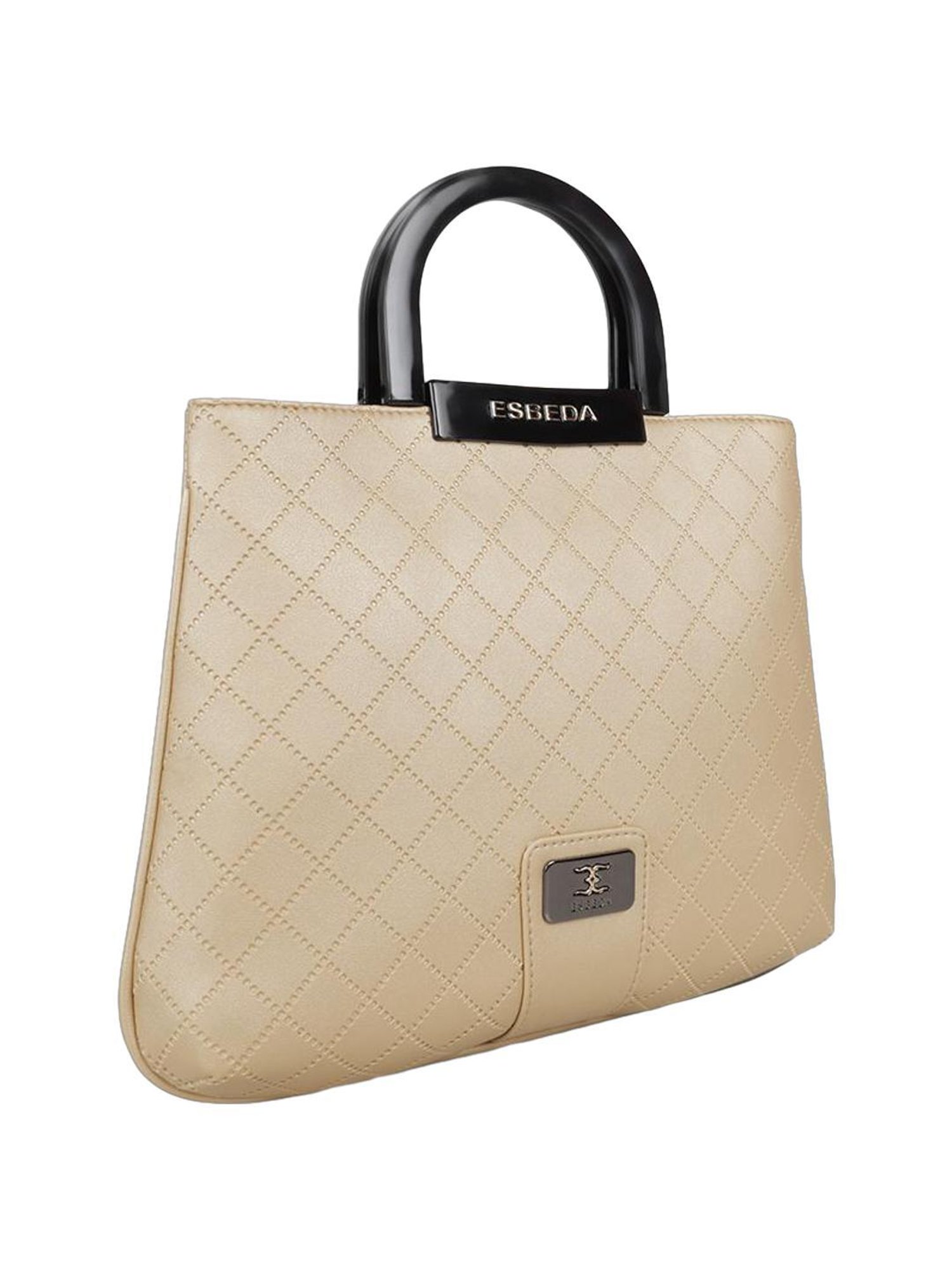 Esbeda Golden PU Textured Handbag