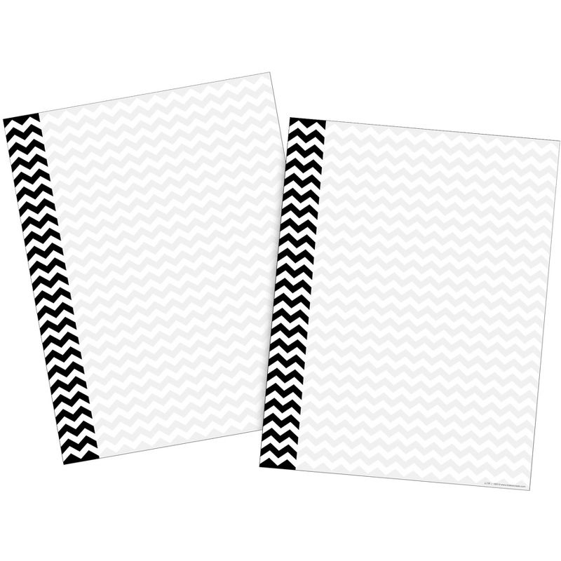 Barker Creek Computer Paper, 8-1/2 x 11 Inches, Black Chevron, 50 Sheets