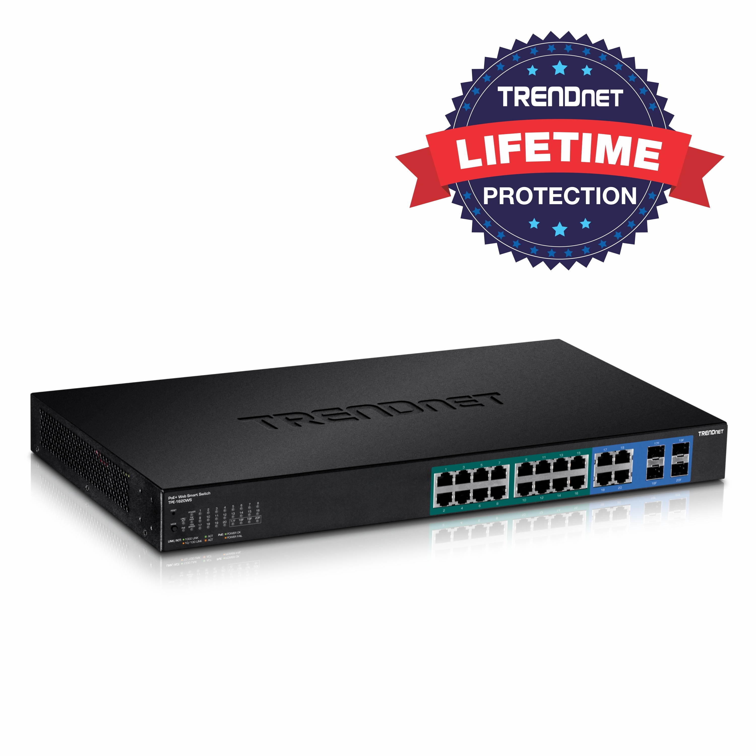 TRENDnet 20-Port Gigabit Web Smart PoE+ Switch
