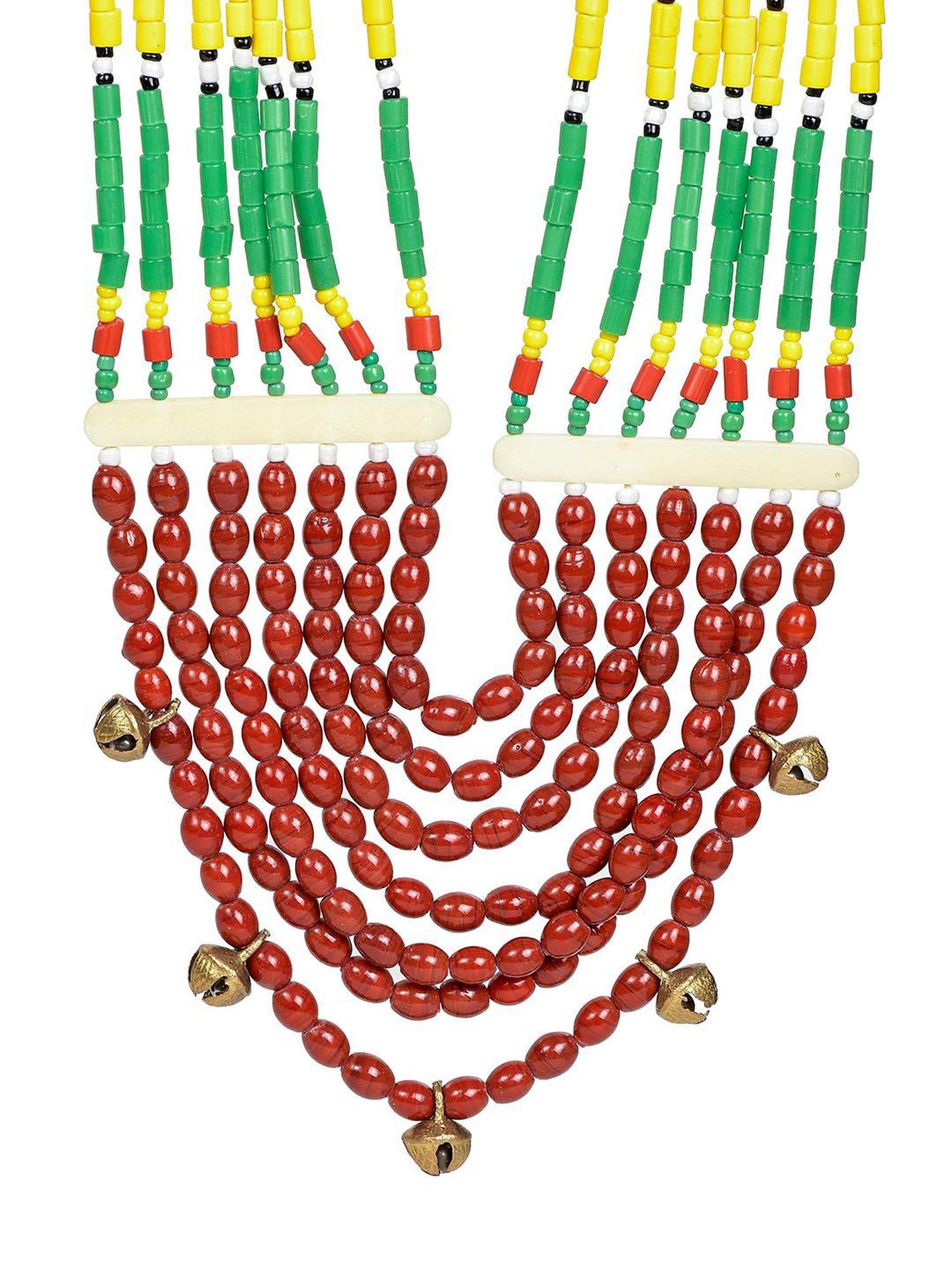 Imli Street Multicolor Vintage Naga Beaded Tribal Necklace