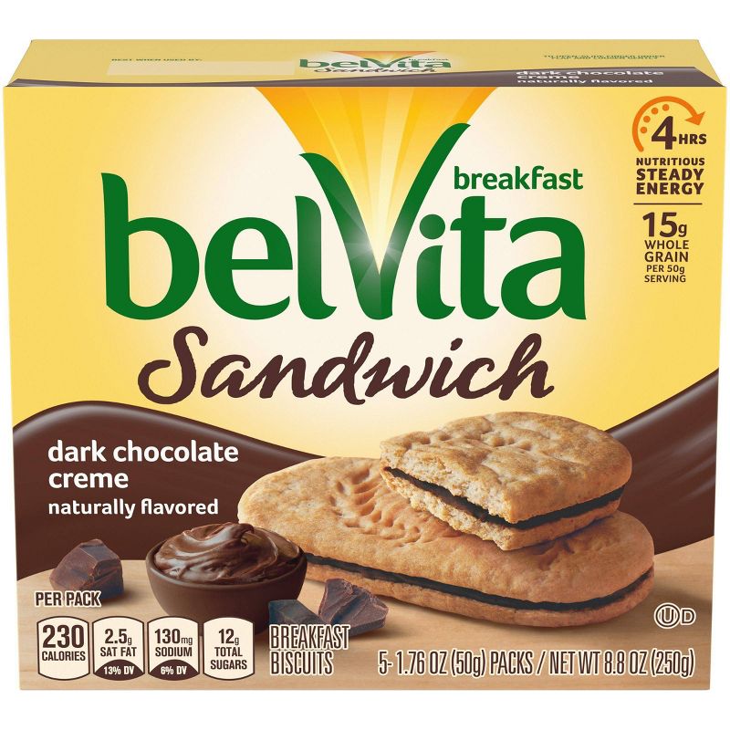 belVita Dark Chocolate Crème Breakfast Biscuits - 5 Packs