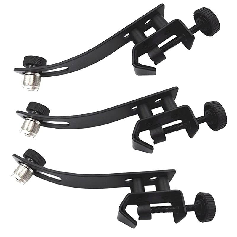Drum Microphone Shockproof Clip Rim Mount Holder Metal Universal Tom Mic Set Clamp AdjustablePack of 3