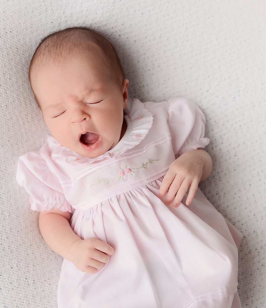 Habitual Baby Girls 12-24 Months Puff Short-Sleeve Asymmetrical Ruffled Denim Dress