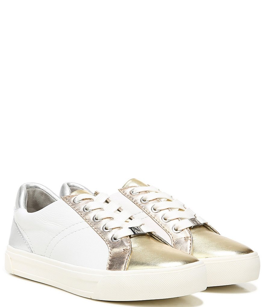Naturalizer Astara Metallic Leather Lace-Up Sneakers