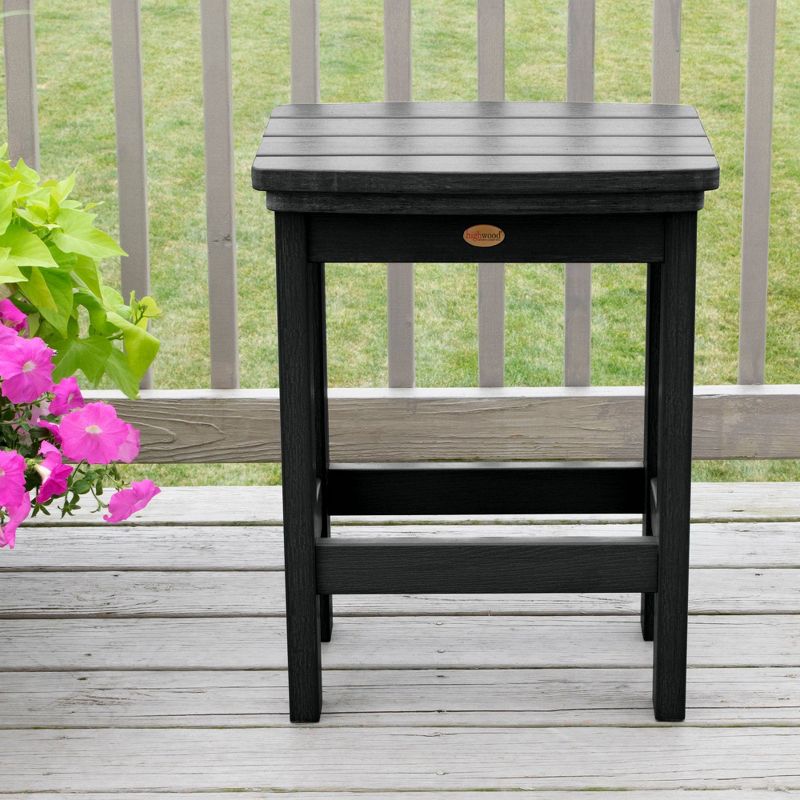 Lehigh Counter Height Patio Stool Black - highwood