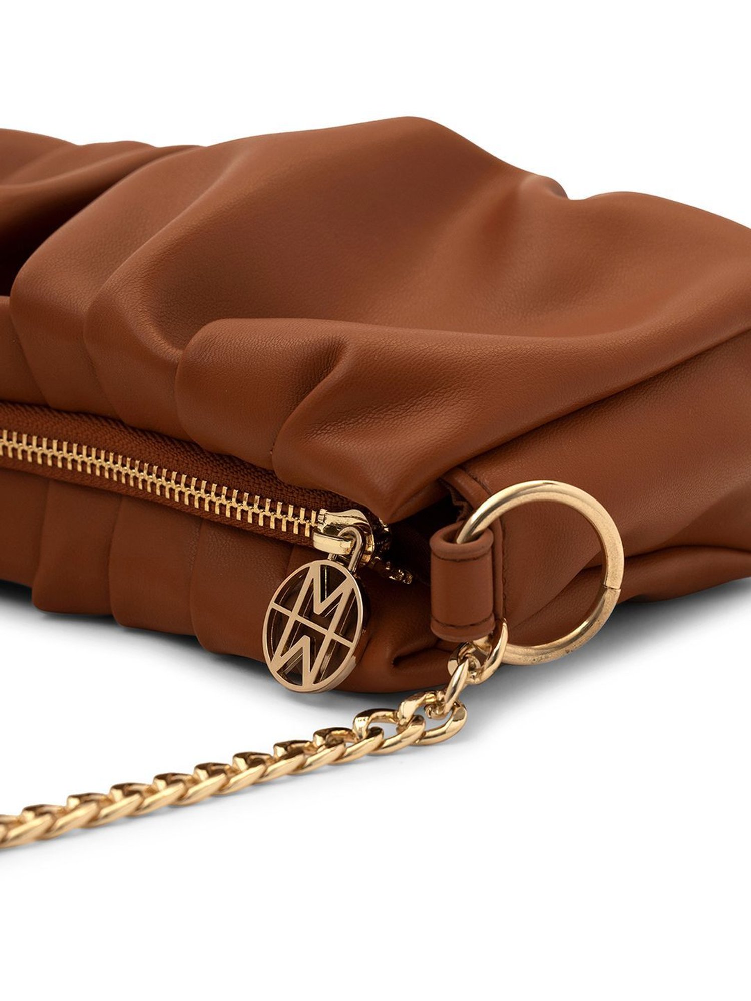 Miraggio Brown Solid Sling Bag