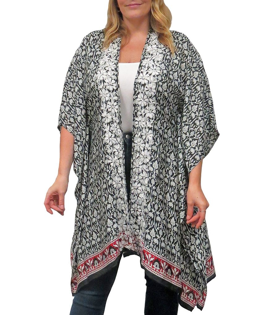 Karyn Seo Raquel Printed Kimono Maxi Cardigan