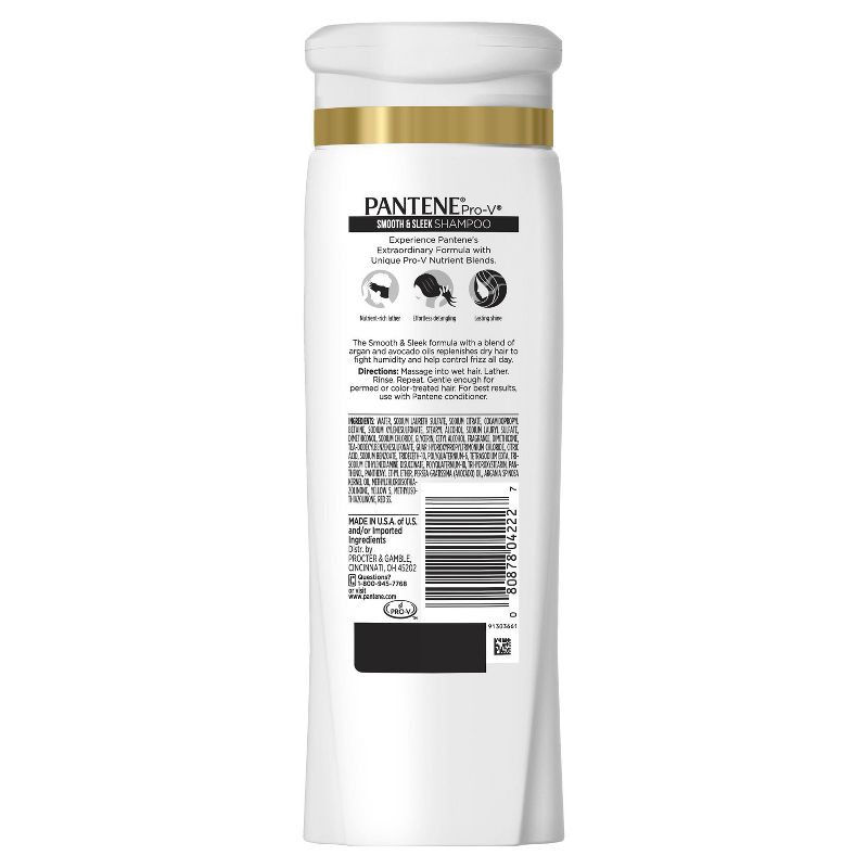 Pantene Pro-V Smooth and Sleek Shampoo - 12.6 fl oz