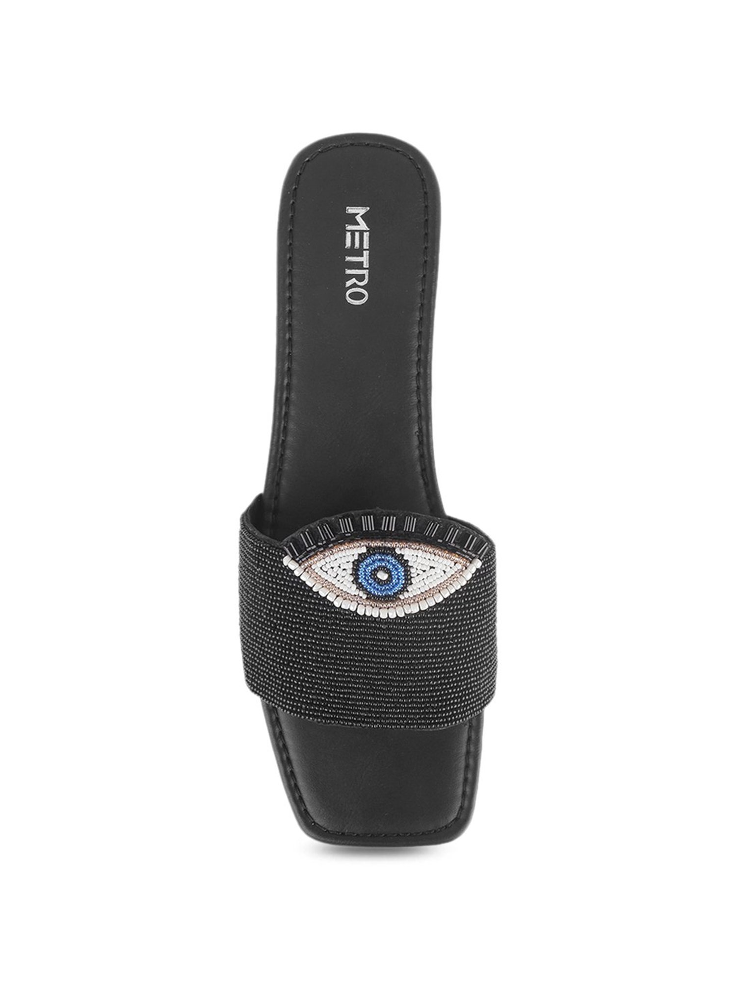 Metro Women's Black Casual Sandals