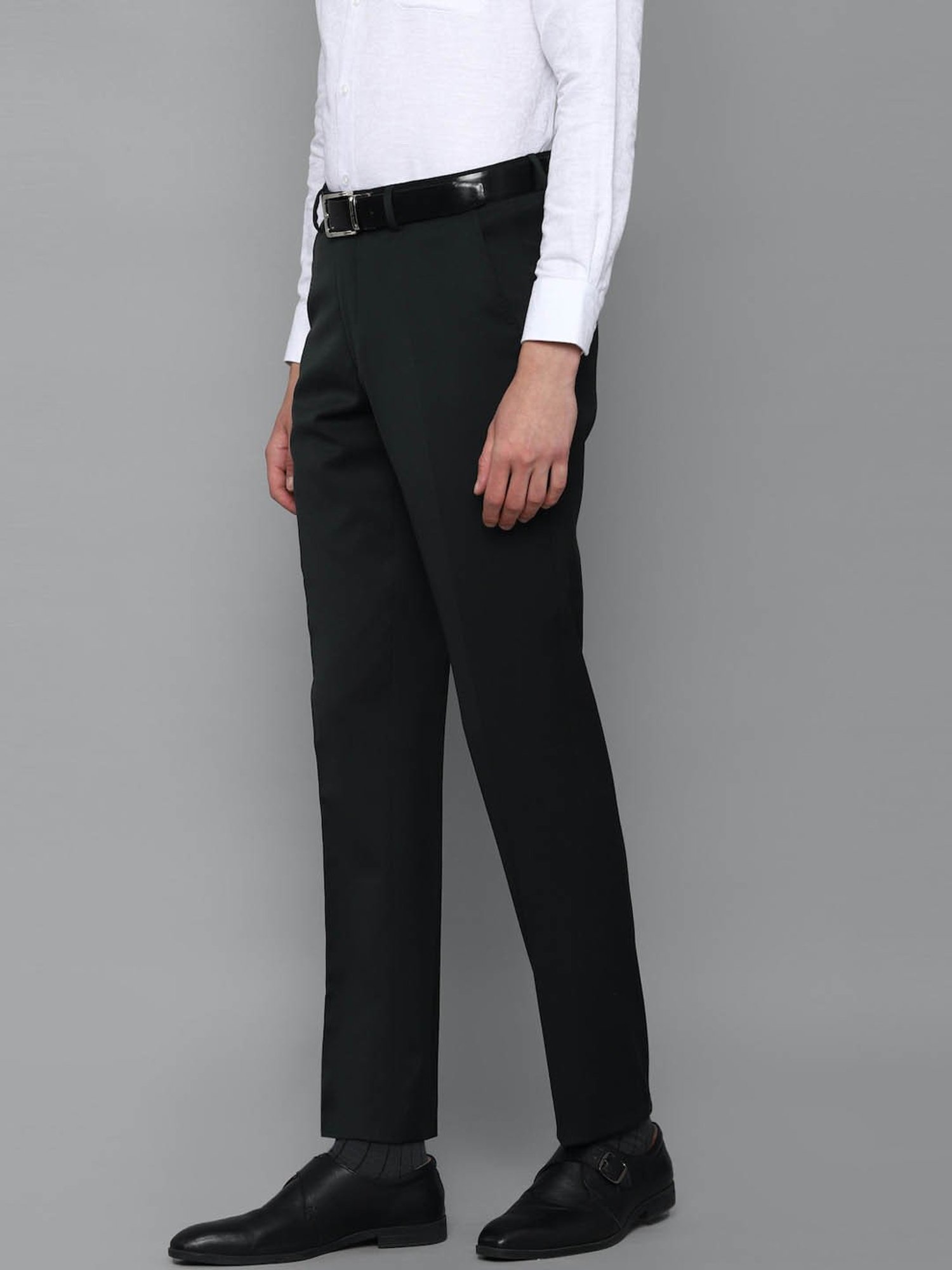 Louis Philippe Gods & Kings Black Slim Fit Trousers