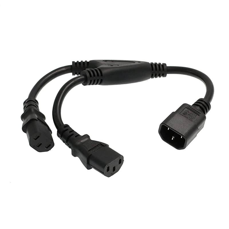 UPS PDU Computer PC Power Splitter Cord C14 to 2 x C13 10A 250V Extension Cable 12 C142xC13 30cm