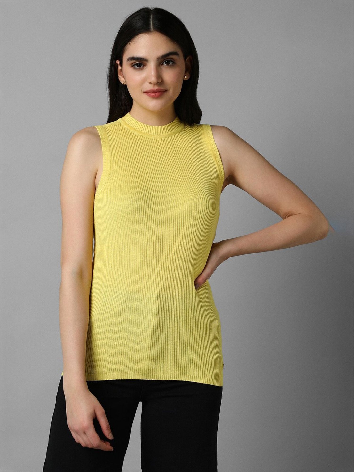 Allen Solly Yellow Regular Fit Top