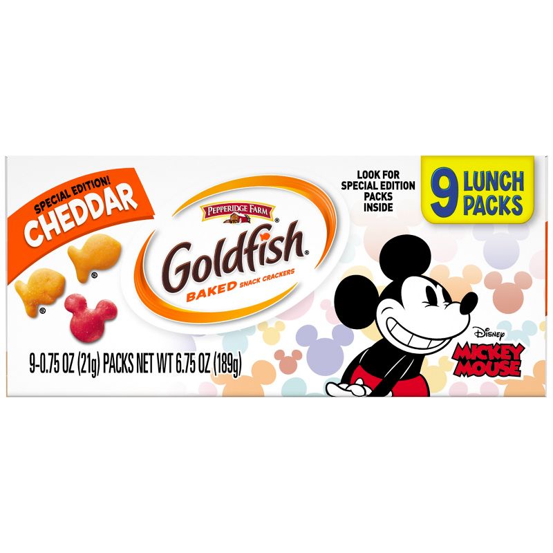 Pepperidge Farm Goldfish Mickey Mouse Baked Snack Crackers - .75oz/9ct