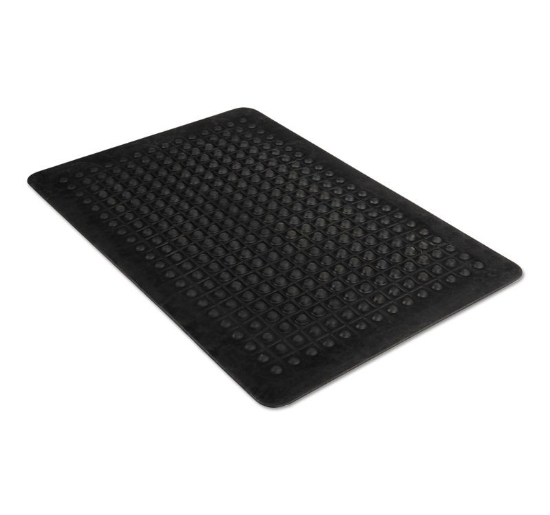 3'x5' Rectangle Solid Floor Mat Black - Guardian