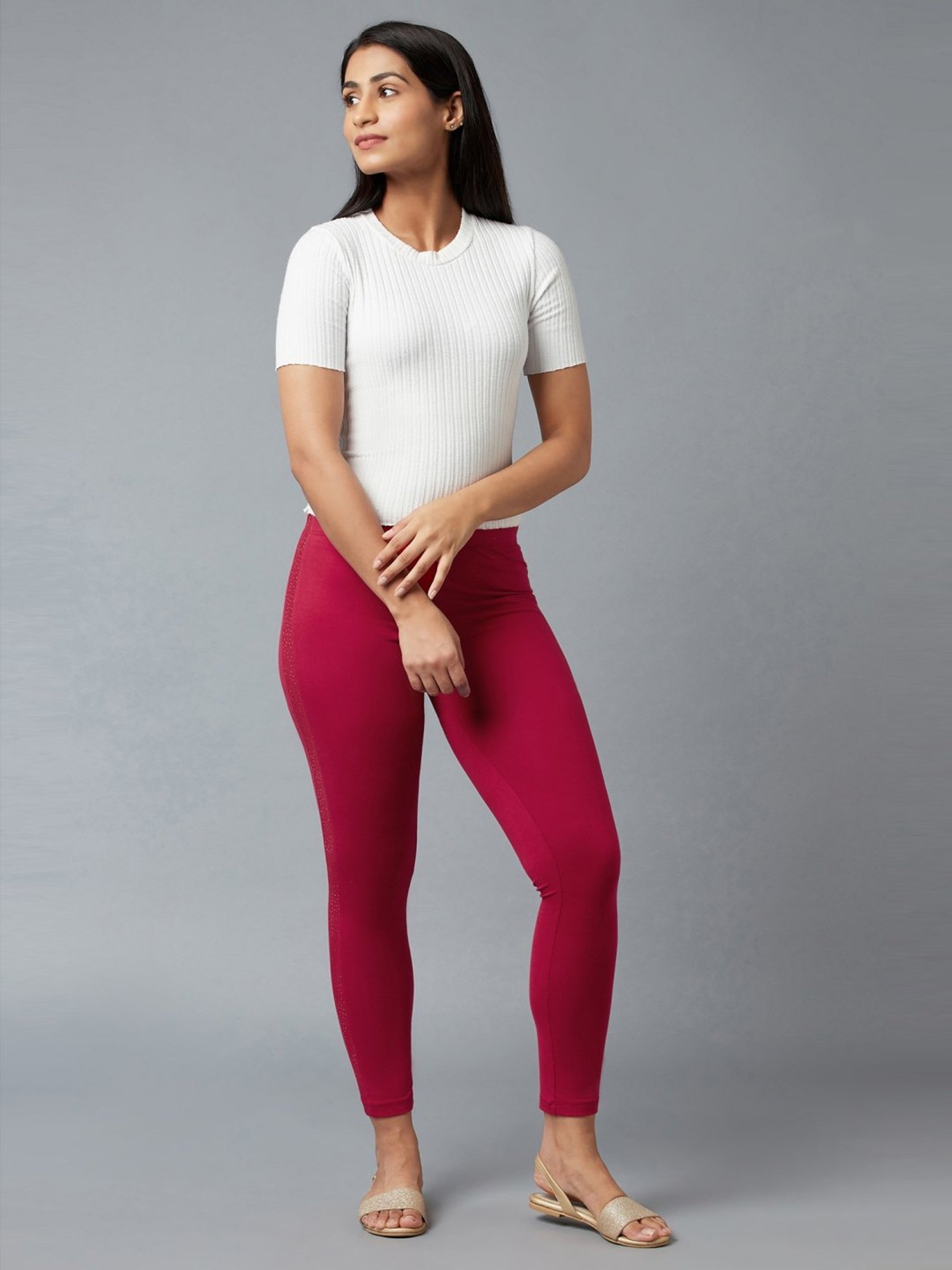 Elleven from Aurelia Purple Cotton Leggings