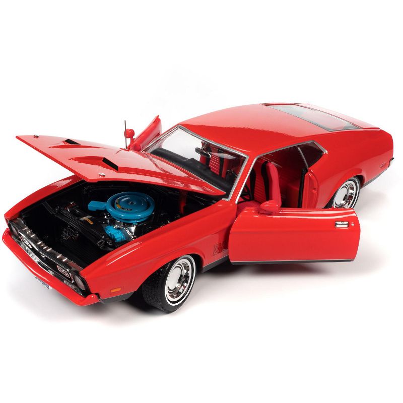 1971 Ford Mustang Mach 1 Bright Red (James Bond 007) "Diamonds are Forever" (1971) Movie 1/18 Diecast Model Car by Autoworld