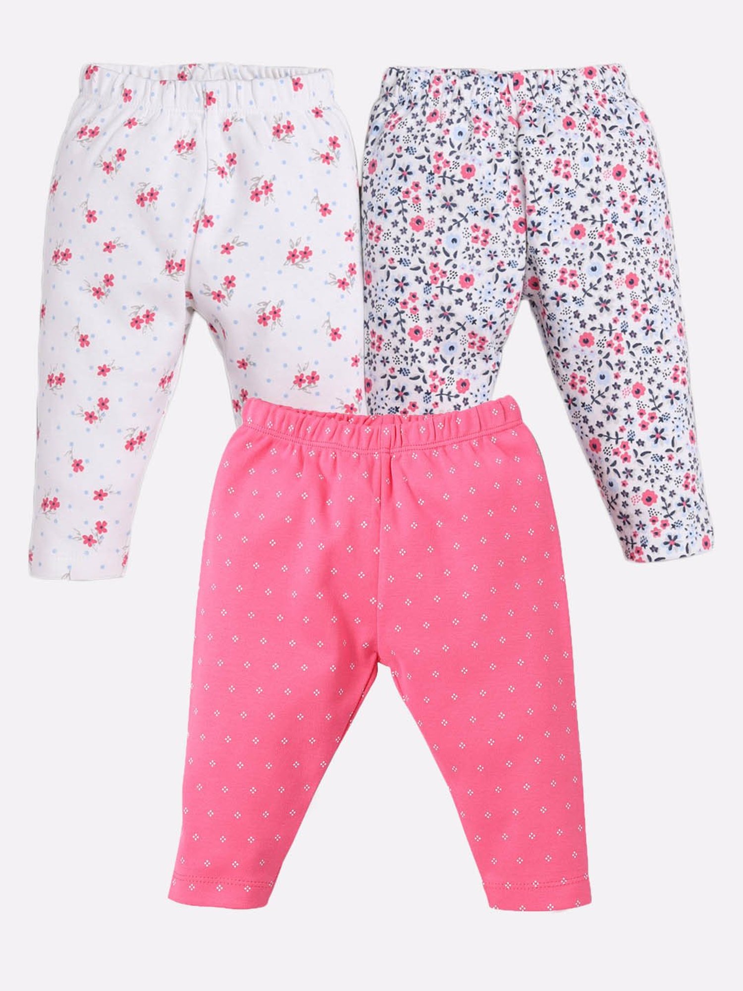 Baby Go Girls Multicolor Printed Pyjamas (Pack Of 3)