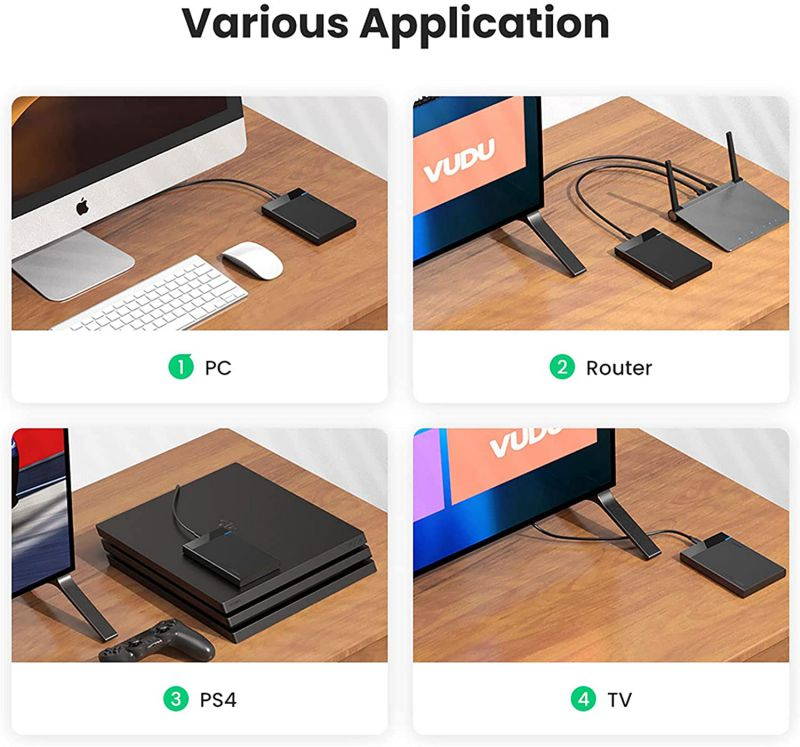 Wanmingtek Hdd Case Sata To Usb 3.0 External Hard Drive Case Enclosure with Cable for 2.5 Inch SSD SATA Interface 5Gbps HDD Case Compatiable for WD, Seagate, Toshiba, Samsung, Hitachi