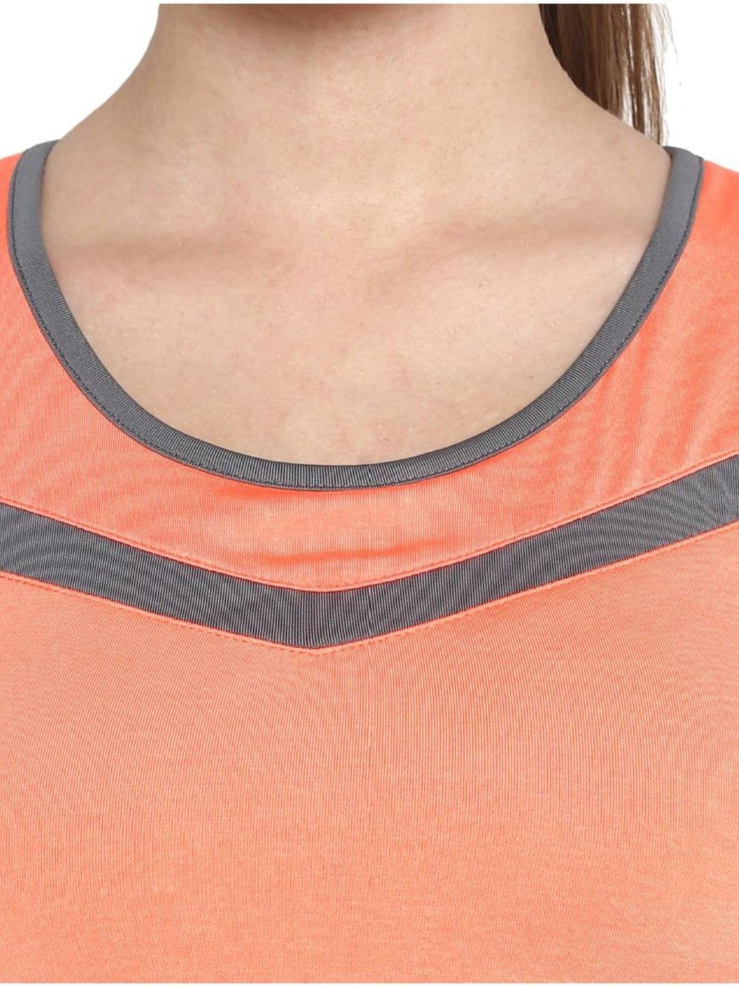 ALCIS Orange Non Wired Padded Sports Bra