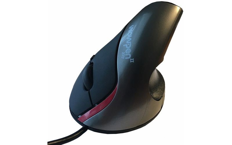 WOW PEN JOY II WIRED VERTICAL ERGONOMIC OPTICAL MOUSE SILVER - Optical - Cable - Silver - USB - 1600 dpi - Scroll Wheel - 5 Button(s)