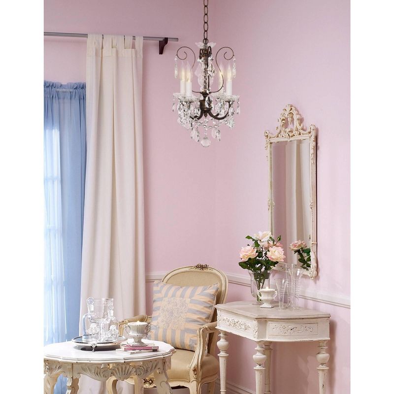 Schonbek New Orleans 12" Wide Bronze Hand-Cut Crystal Mini Chandelier