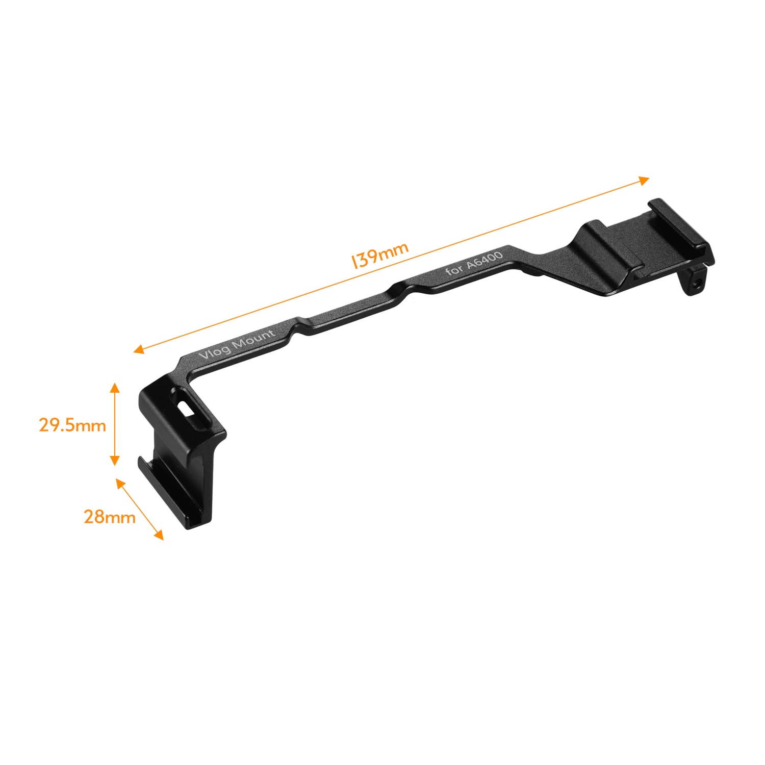 photography Cold Shoe Adapter Relocation Plate Aluminum Alloy Camera Vlogging Mount Bracket Compatible with Sony A6300/A6400