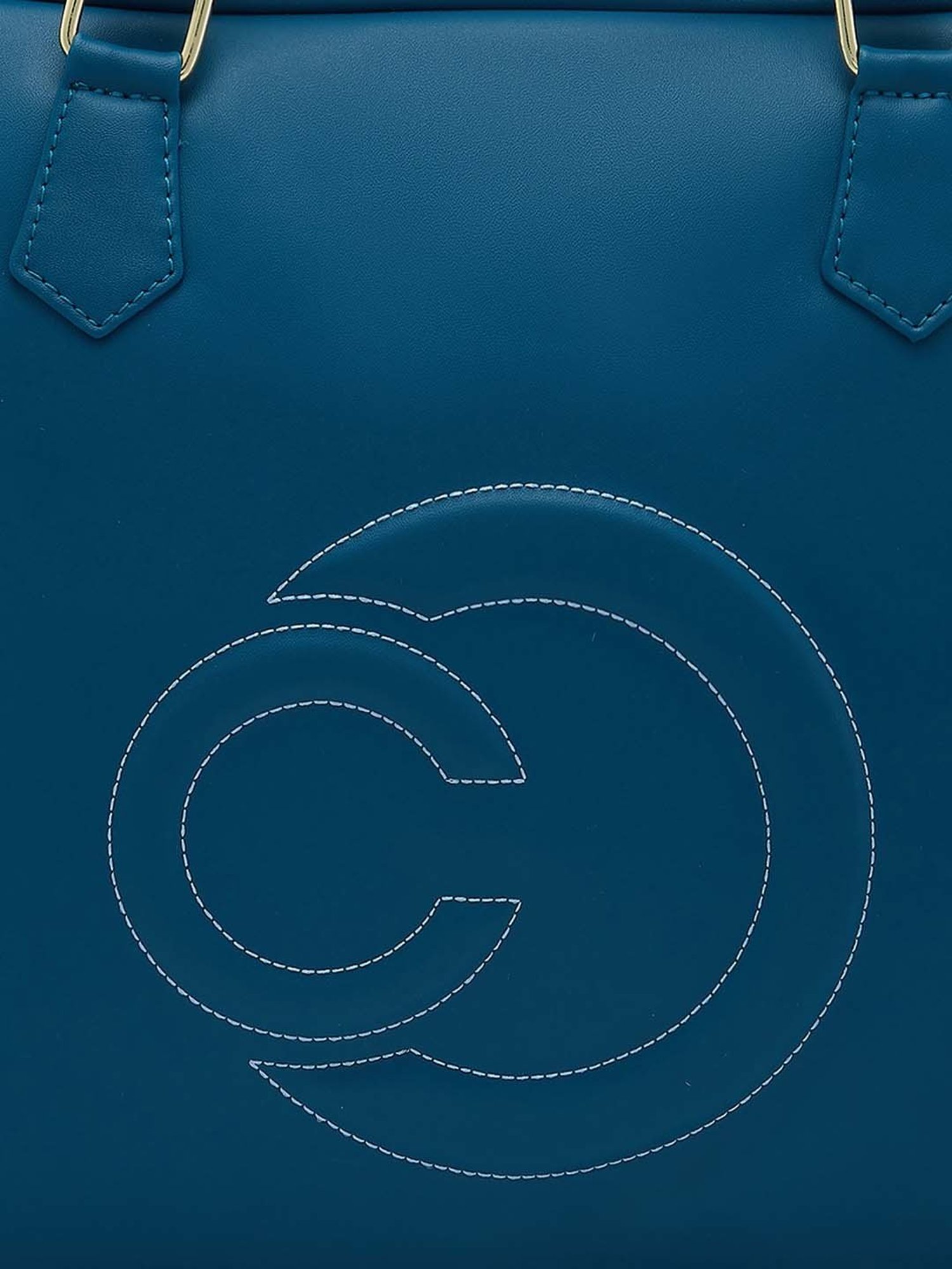 Caprese DORA Blue Faux Leather Large Laptop Messenger Bag